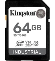 Kingston Endüstriyel Sd Kart, 100Mb/S'Ye Kadar, Yüksek Dayanıklılık, Uhs-I U3 V30 A1, (Sdit/64Gb) (Çok Renkli)
