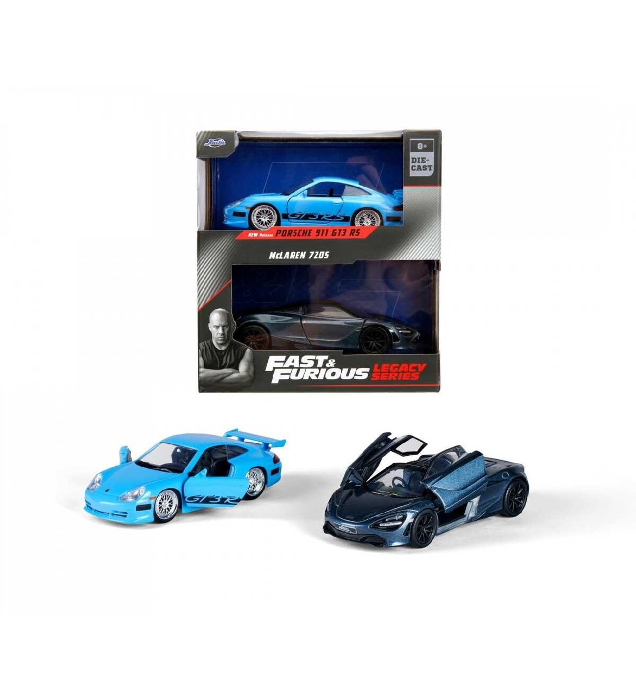 Jada 1/32 F&F Legacy Series Porsche 911 GT3 RS (996) / McLaren 720S