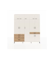 Arges Dolap 11 Raflı 4 Çekmeceli 2 Askılı 220x30x243 Aytaşı-Aytaşı/Çam