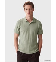 LC WAIKIKI Yeşil Polo Yaka Dokulu Erkek Tişört