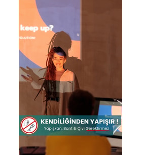 150 x 220 cm Yapışkansız Çivisiz Tutunan Projeksiyon Perdesi, Ev Sineması,Duvar Projeksiyon Perdesi