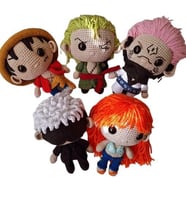 Anime Karakterler Takımı Amigurumi Organik Oyuncak