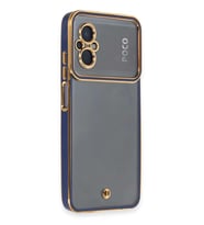 Poco M5 Kılıf Liva Lens Silikon - Mavi