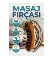 Ahşap Desenli Ergonomik Masaj ve Banyo Temizlik Fırçası