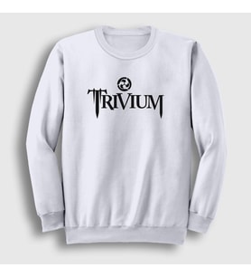 Presmono Unisex Beyaz Logo Trivium Sweatshirt 178828tt (Beyaz)