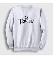 Presmono Unisex Beyaz Logo Trivium Sweatshirt 178828tt (Beyaz)