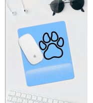 Sevimli Kedi Pati Desenli Mousepad – Mavi Zemin Kaymaz Tabanlı Mouse pad