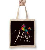 Horse Girl Faceted Horse Dressage Equestrian Sport Saddle Bez Çanta Uzun Saplı