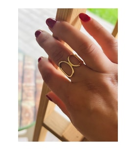 AYARLANABİLİR GOLD RENK ZİNCİR MODEL YÜZÜK ACR0122