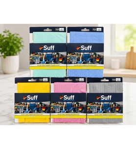 Suff Mikrofiber Narzisse Nergis Cam ve Yüzey Temizlik Bezi 50x40 cm – İz Bırakmayan, Yüksek Emicilikli – Karma Renk