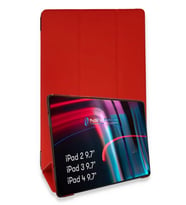 iPad 4 9.7 Kılıf Tablet Smart Kılıf - Kırmızı