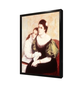 Anne ve Kızı Çerçeveli Mdf Tablo