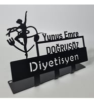 Diyetisyen isimlik - Kişiye Özel Metal İsimlik - Diyetistyen Masa İsimliği