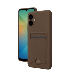 Northcity Samsung Galaxy A07 4G Kelvin Kartvizitli Silikon - Kahverengi