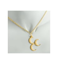 3 Hilal Uçlu Kolye (Sarı)