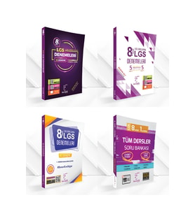 karakök yayınları Karekök Yayın 8.Sınıf LGS Denemeler + Tüm Ders Soru Bankası Set (Çok Renkli)