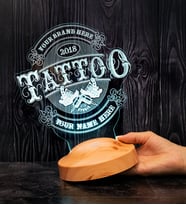 Tattoo, Dövme Severlere Hediye, Dövmeciler için Kişiselleştirilebilir Gece Lambası, Tattoo Artistlerine Hediye