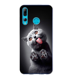 PrintiFy Huawei P Smart Plus 2019 ile Uyumlu 1mm Slim Fit Kedi 2 050c Baskılı Şeffaf  Kılıf