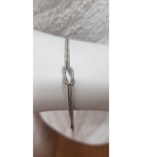 Vog Düğüm Bileklik Gümüş Renk (22 cm Uzunluk)