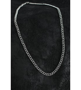 316L Çelik Klasik Oval Zincir Model Gümüş Renk Erkek Kolye 5886 - GLST7701-7963