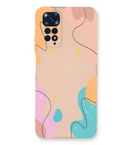 PrintiFy Xiaomi Redmi Note 11s  Uyumlu Lansman Kılıf Karışık Renkler Tasarımlı İçi Kadife Kapak (Pudra)