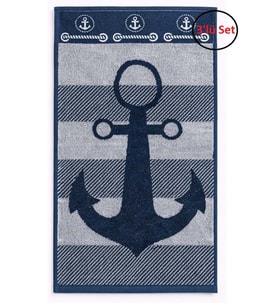 Özdilek 3LÜ SET Summer Heat Sailor Mutfak Havlusu (30x50)-Gri