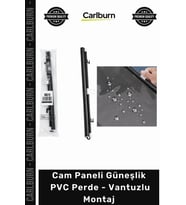Özel Üretim Isı Yalıtımlı Makaralı Stor Ofis Araç Cam Paneli Güneşlik PVC Perde Vantuzlu Montaj