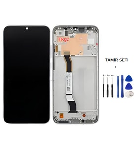 Xiaomi Redmi NOTE 8 Uyumlu Lcd Ekran Dokunmatik Servis ÇITALI GRİ + TAMİR SETİ