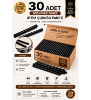 Midex Örf-BT-25BK-15X Siyah Ritim Çubuğu Örf Aletleri Seti 25 cm Karbon Fiber Toptan Paket (15 Çift Tek Renk)