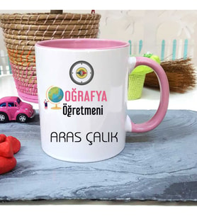 Coğrafya Öğretmenine Özel Öğretmenler Günü Hediyesi Kişiye Özel Kupa Bardak