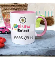 Coğrafya Öğretmenine Özel Öğretmenler Günü Hediyesi Kişiye Özel Kupa Bardak
