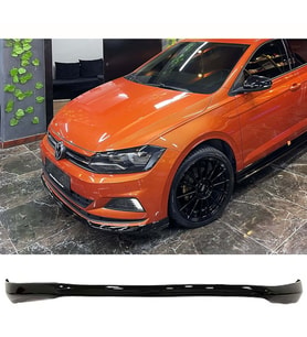 Vw Polo Mk6 Custom Ön Ek Plastik Siyah karlık-ön-ek-bodykit 2018 2019 2020 2021 Makyajsız Kasa