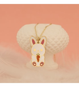 Mineli Tavşan Kolye (Gold)
