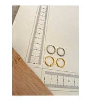 316 L Cerrahi Çelik 1,6mm*12mm Çelik Halka Küpe 4 Adet