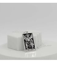 925 Ayar Gümüş  Tarot (The Devil) Şeytan Kolye