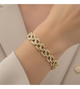 STİL İNCİSİ/ XUPING JEWELRY ELLA ZİRKON TAŞLI BİLEKLİK (Altın)