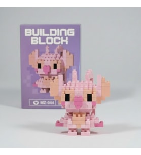 Bricks Mini Figür Pembe - Dekoratif Koleksiyon Parçası - Özel Tasarım Hediye