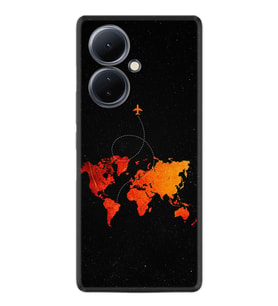 Vivo V29 Lite Kılıf Silikon Desen Özel Seri İz Bırakan Uçak 1778