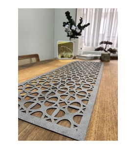 Eha Lazer Lazer Kesim Karışık Desenli Runner (Gri)