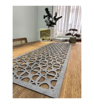Eha Lazer Lazer Kesim Karışık Desenli Runner (Gri)