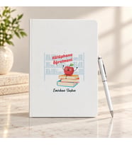Kütüphane Öğretmenine İsme Özel Defter ve Kalem Seti