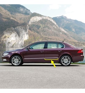 Skoda Superb 2 2009-2013 Sol Arka Kapı Krom Çıtası 3T0853753