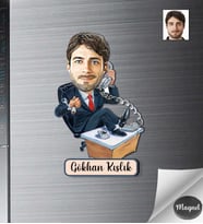 Kişiye Özel Erkek Ahşap Magnet -40