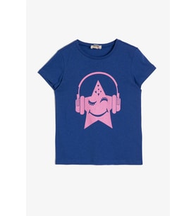 Kız Çocuk Saks T-Shirt 0YKG17233OK (Lacivert)