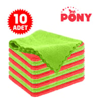 PONY MİKROFİBER TEMİZLİK BEZİ 10 LU