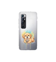 Xiaomi Mi 10 Ultra ile Uyumlu Splash Köpek Tasarımlı Şeffaf Silikon Kılıf