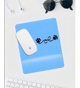 Mavi Gradient Bilek Destekli Mousepad – Sevimli Pati Desenli Ergonomik Mouse Pad