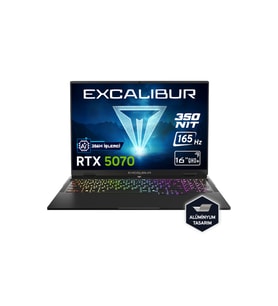 Excalibur G915 AI Intel Core Ultra 7-356H 16GB 500GB RTX5060 165HZ 16" W11H Gaming Laptop G915.356H-BV60A-C