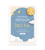 Bsa3t1011 - Doğum Günü / Baby Shower Kişiye Özel Afiş Poster (29,7×42CM)
