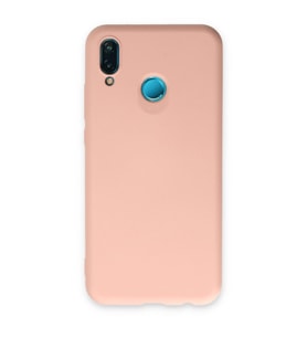 Huawei P20 Lite Kılıf Nano İçi Kadife Silikon - Pudra
